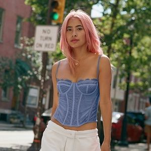 NWOT out from under modern love corset in slate